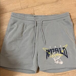 Brooklyn Cloth Light Gray Men's Athletic Shorts with Graphic
